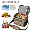 thumbnail image 5 of Lunch Box Pioneer Flower Floral Print Pattern Insulated Lunch Bag for Women Men,Medium Leakproof Lunchbox Cooler Bag Adjustable Strap,10 X 6.7 X 8 Inches, 5 of 6