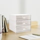 thumbnail image 3 of Organizador de escritorio con cajones, caja de almacenamiento, contenedor de mesa, artículos de tocador de oficina, 3 cajones, 3 of 7