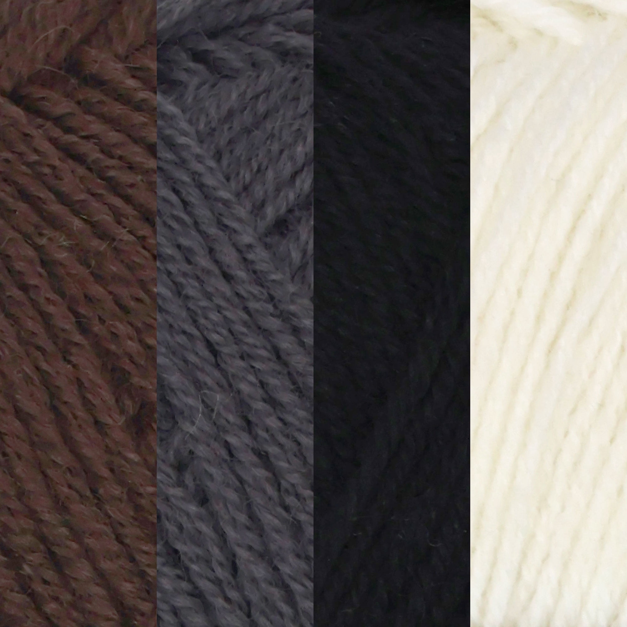 JubileeYarn Merino Au Naturel Yarn - 50g/Skein Super Fine Non-Superwash Merino Wool - Shades of Gray - 4 Skeins