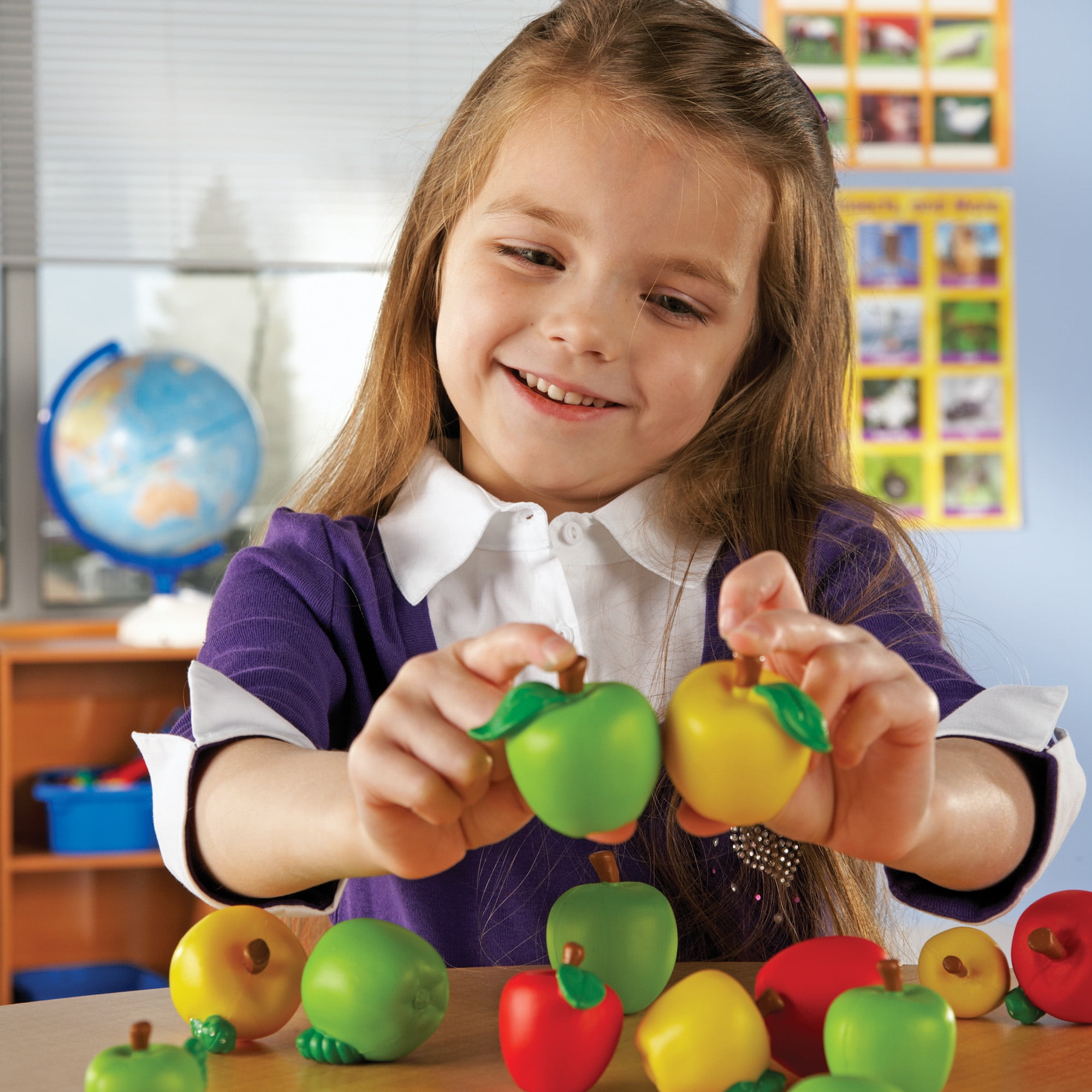 Learning Resources Attribute Apples, Sorting and Matching, Preschool Toys, 27 Pieces, Ages 3, 4, 5+