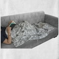 thumbnail image 6 of Urban Soft Flannel Fleece Blanket, Modern Illustration of Dutch Style European Houses Buildings Busy Urban Life Sketch, Cozy Plush for Indoor and Outdoor Use, 50" x 70", Black White, by Ambesonne, 6 of 6