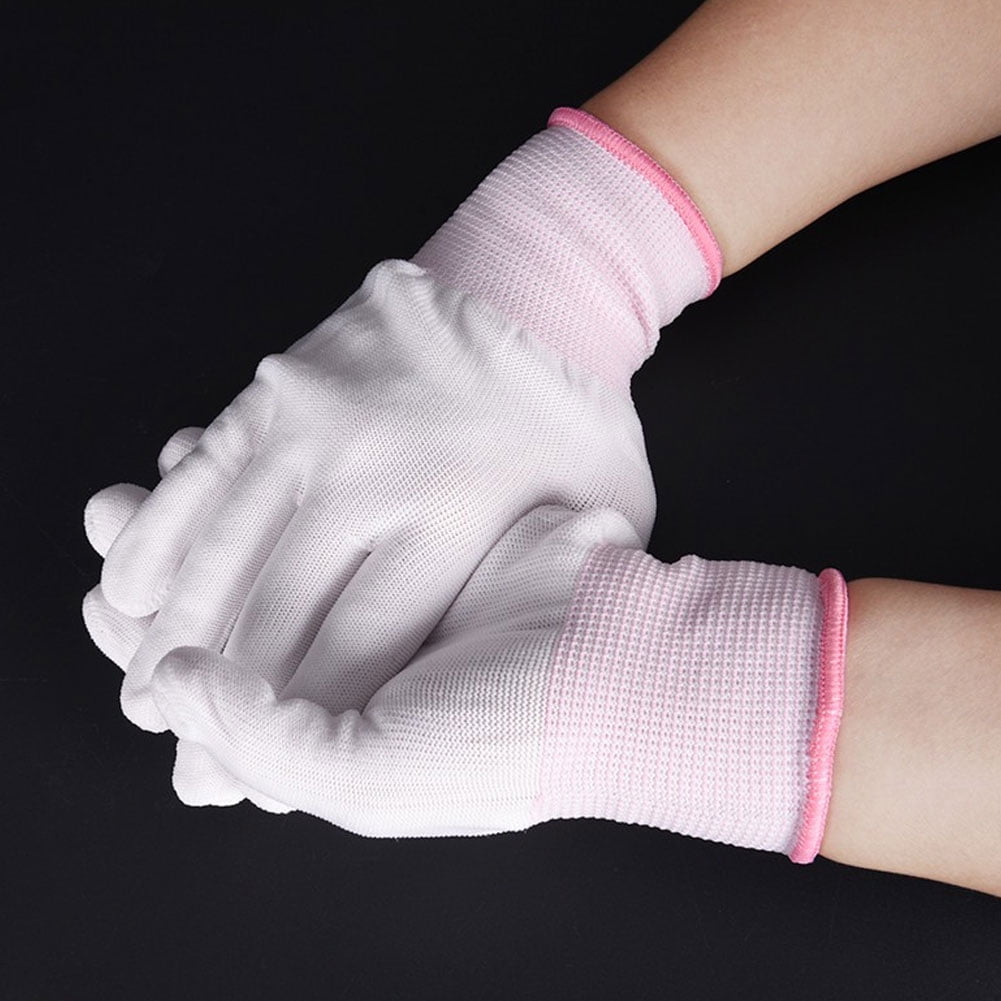 2 Pairs Universal Nylon Antistatic Factory Working Gloves Finger