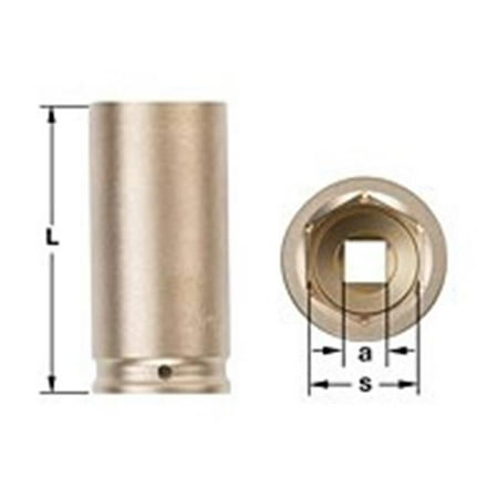 

Ampco Safety Tools 065-DWI-1-2D1-7-16 1.43 in. Deep Well Impact Socket - 0.5 in. Drive