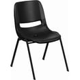 thumbnail image 1 of Bowery Hill Chaise Empilable Ergonomique en Coque Noire, 1 of 5