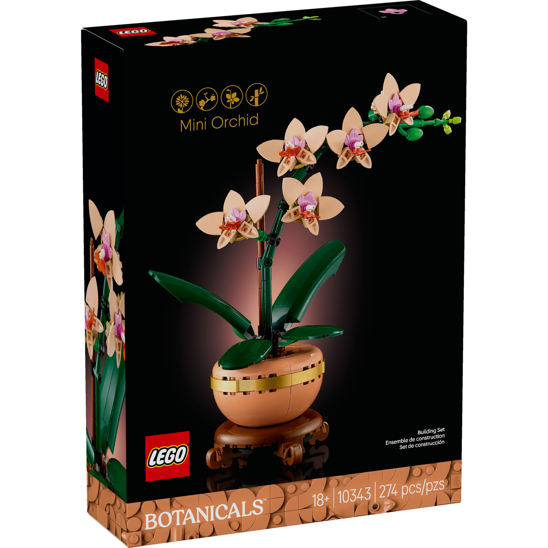 LEGO Botanicals Mini Orquídea Set de Construcción - Orquídea Artificial, Falsa para Decoración del Hogar, Adultos Mayores de 18 - Decoración de Planta de Interior para Mesa, Escritorio, Oficina - Regalo para Graduación - 10343 2