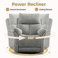 thumbnail image 6 of Bonzy Home Swivel Rocker Recliner Reclining Chair Manual, Modern Sofa Home Theater Seating for Living Room Bedroom Light grey, 6 of 8