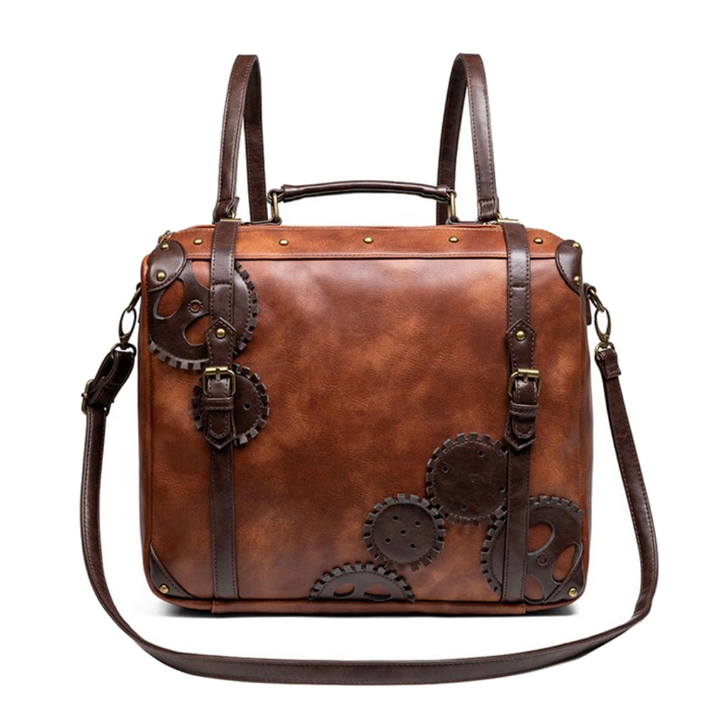 Tachiuwa PU Leather Crossbody Shoulder Handbag Bag Backpack Studs