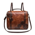 thumbnail image 1 of Bolso de mensajero de cuero hecho para maletín de computadora portátil El mejor bolso de para computadora, 15 x pu Zulema Bolsos Steampunk para mujer, 1 of 8
