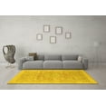 thumbnail image 3 of Ahgly Company Machine Washable Indoor Rectangle Abstract Yellow Modern Area Rugs, 7' x 9', 3 of 4