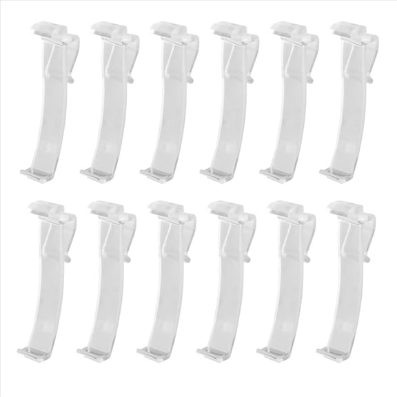 2.5 Inch Valance Clips Window Blind Clear Plastic Retainer Holder Hidden Clips(12 Pieces)