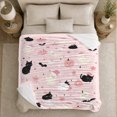 thumbnail image 5 of Kawaii Halloween Cats Pumpkins Ghosts Pastel, Playful Festive Scene, Warm Flannel Blanket for Living Room and Bedroom, Cat Lovers Halloween Gift, Festive Home Decor, 5 of 9
