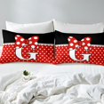 thumbnail image 4 of Erosebridal Princess Bow Bed Sheets Set Twin Size, Initial Letter G Bed Sheets Twin, Polka Dot Decor 3-Piece, 4 of 7