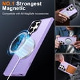 thumbnail image 5 of Entronix Heavy Duty Case For Galaxy S24 Ultra, Translucent Matte Back, Magnetic Sturdy Case, Purple, 5 of 5