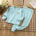 thumbnail image 2 of TAIAOJING Children's Clothing Autumn And Winter Homewear Children's Clothing Children's Underwear Set Cotton Baby Long Sleeve Baby Pajamas 8-9 Years, 2 of 3