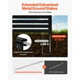thumbnail image 3 of KFFKFF 3-Panel Outdoor Privacy Screen, 50 x 48 in Fence with 27.6 in Ground Stakes, Vinyl Enclosure for Pool Equipment, Trash Cans, and A/C Units, Black, 3 of 9