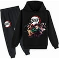 thumbnail image 4 of Demon Slayer Tracksuit Kids Pullover Hoodie Jogging Pants Set 2 Pieces Sweatshirt for Kids 2-15Years, 4 of 5
