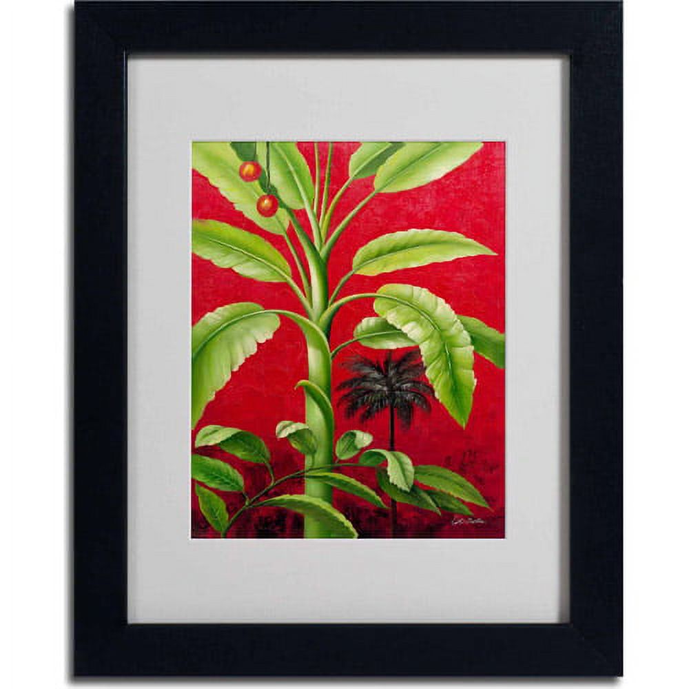 Trademark Fine Art "Tropical Palm II" Canvas Art by Victor Giton, Black Frame