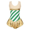 thumbnail image 5 of Alvivi Womens Christmas Ballet Dance Dress Figure Ice Skating Dancewear Sleeveless Leotard Green XXL, 5 of 7
