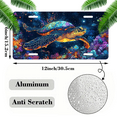 thumbnail image 2 of 1 Pcs 2D Flat License Plate Covers & Frames, Colorful Sea Turtle For Decorative Front, Waterproof For Decoration Aluminum License Plate Covers & Frames Cover For Men Women, 12" X 6", 2 of 7