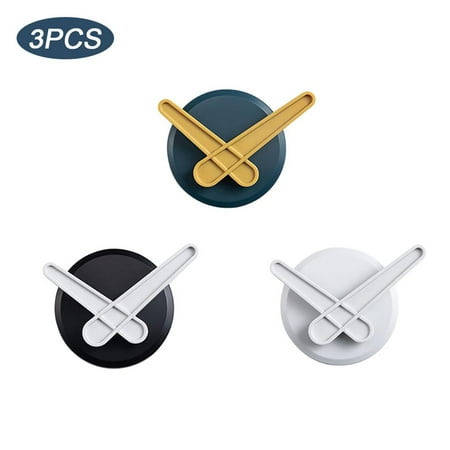 mmirethe 3pcs Clock-shape Hook Wall Mounted Coat Hooks Traceless Wall ...