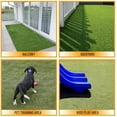 thumbnail image 5 of 6'6" x 7' Artificial Faux Grass Rug - Realistic Turf with UV Protection - Perforated for Easy Drainage - Durable, Hose-Off Synthetic Lawn Carpet for Indoor & Outdoor Use, Green, 5 of 6