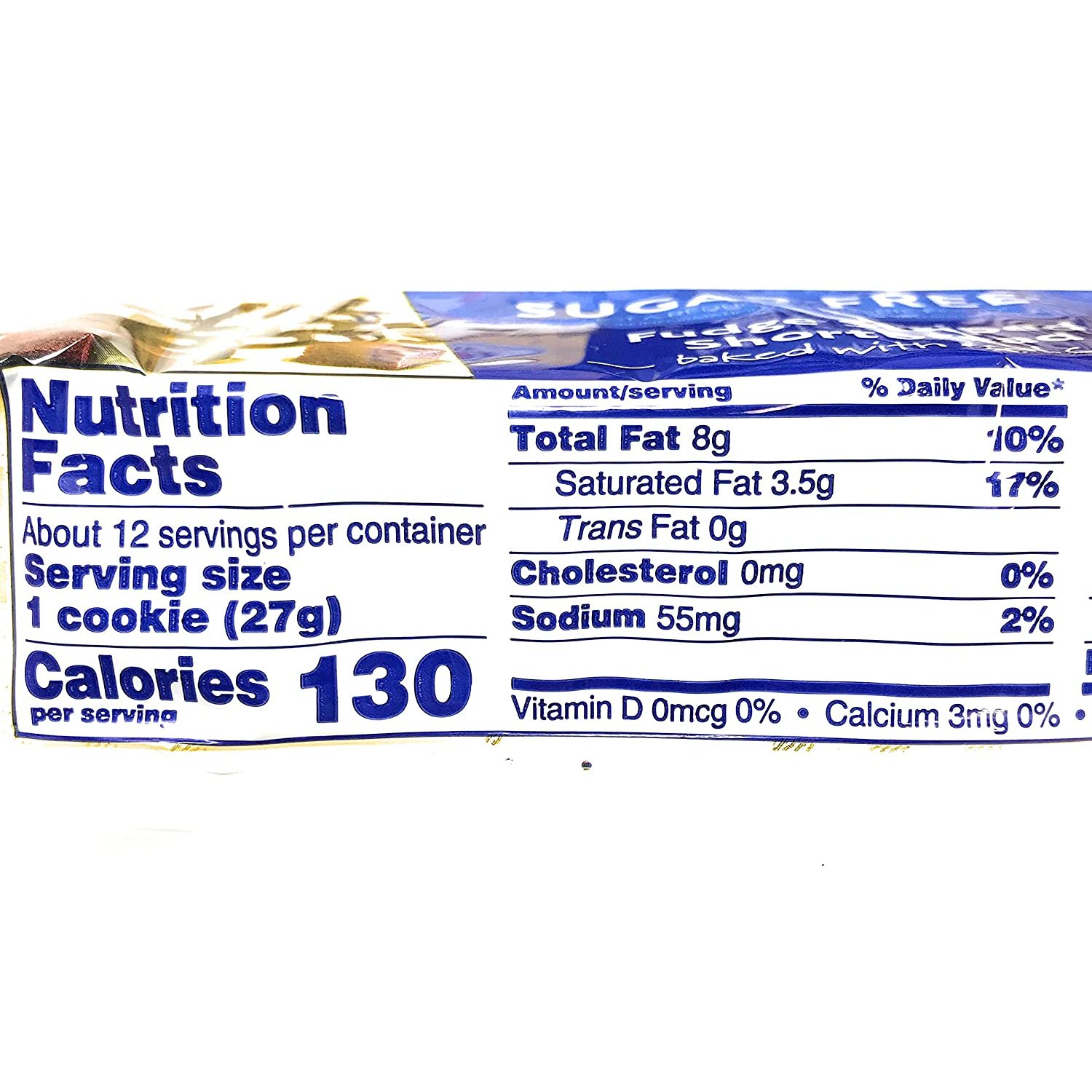 Voortman Fudge Striped Shortbread Sugar Free Cookies (Pack of 4)