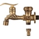 thumbnail image 1 of Extended Version of Double Outlet Faucet Antique Copper Dragon Carved Faucet Bathroom Mop Faucet Machine, 1 of 5