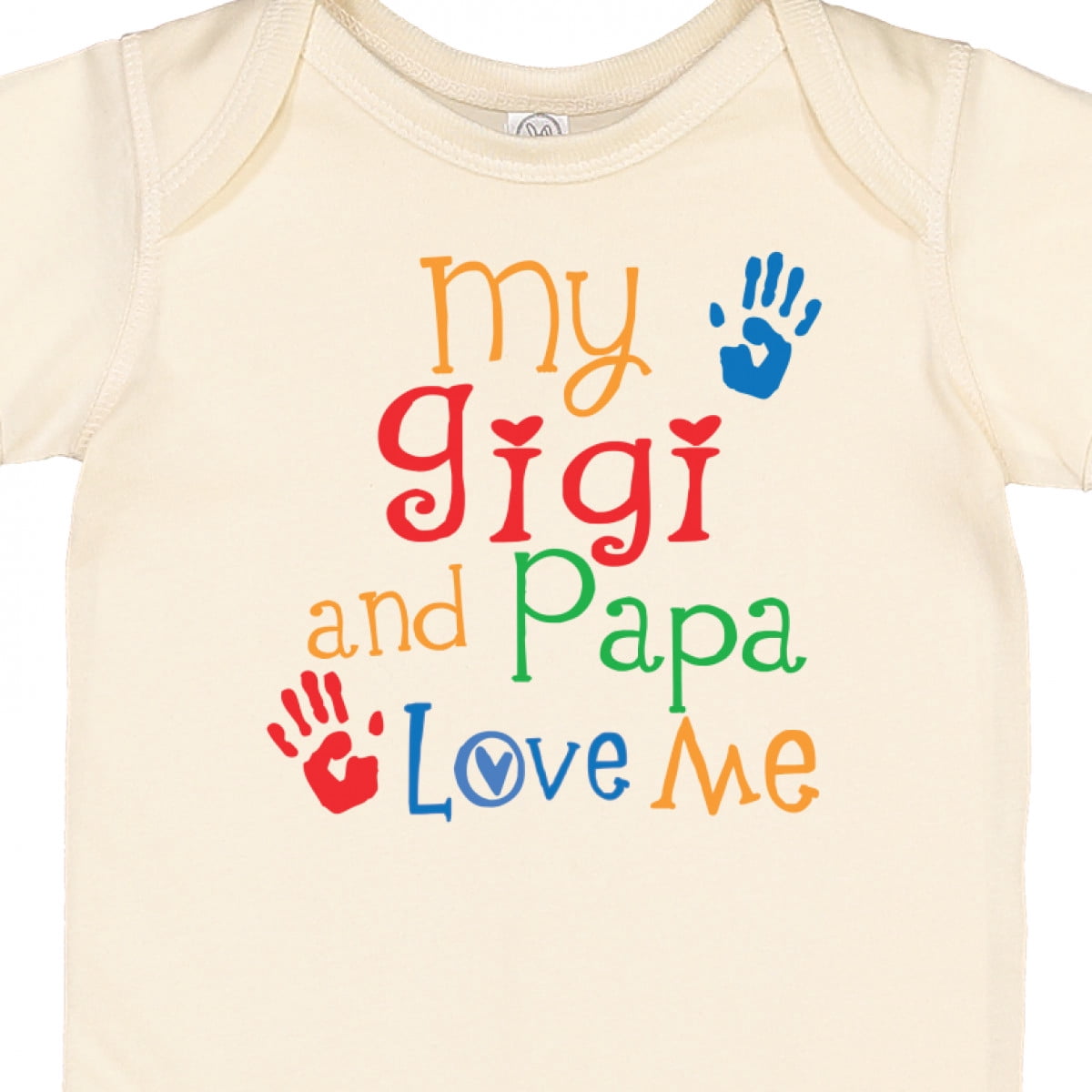Inktastic Gigi and Papa Love Me Grandkids Boys or Girls Baby Bodysuit
