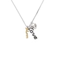 thumbnail image 2 of Delight Jewelry Goldtone Small Mom Script - Love and Lock Charm Necklace, 18"+1", 2 of 4