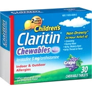 Claritin Children's Grape Chewables, 30 CT (Pack of 3)