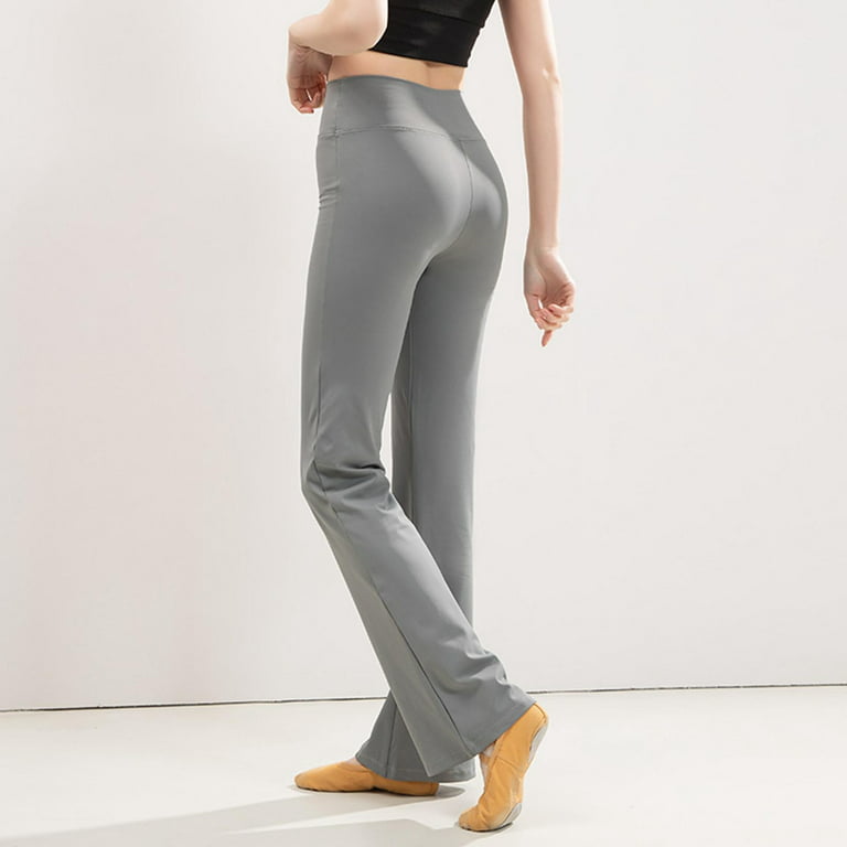 WMNS V-Cut Wrap Elastic Waist Flare Bottom Yoga Pants - Black