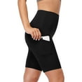 thumbnail image 5 of Biezeib Women's Running Shorts Solid Color High Waist Tummy Control Fitness Athletic Workout Yoga Shorts with Deep Pockets, 5 of 6