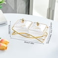 thumbnail image 3 of Dessert Dividing Plate Serving Platter with Lid Cookies Jar Nut and Candy Serving Tray Dried Fruit Tray for Kitchen,Divided Veggie Tray with Lid,Fruit Snack Serving Box Vegetable Storage,Clear(1PCS), 3 of 9