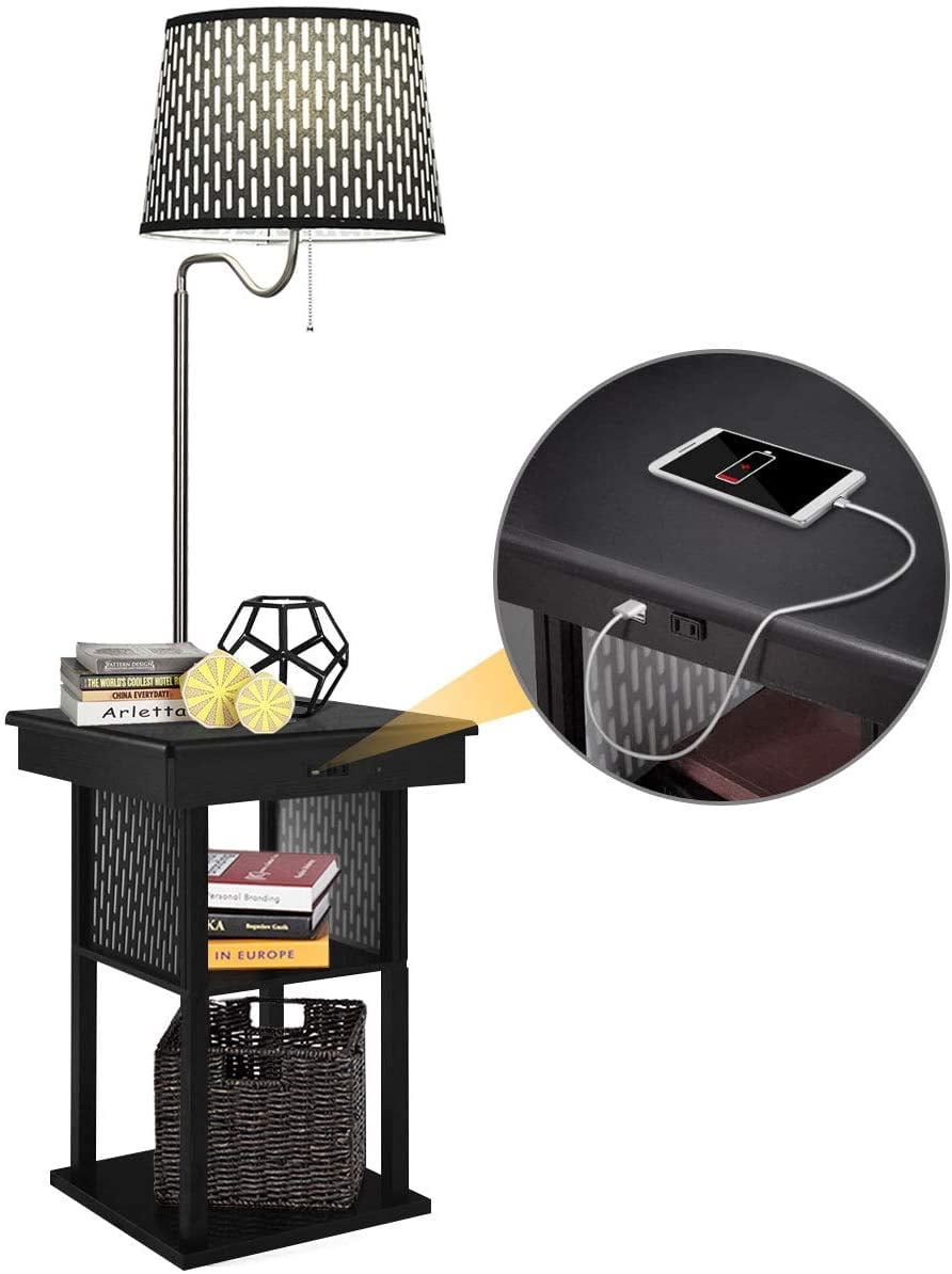 swing arm floor lamp end table