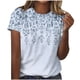 thumbnail image 1 of Camiseta de Cuello Redondo de Manga Corta Impresa de los Pantalones Cortos de las Mujeres, Poliéster de Lentejuelas de Partido de Moda, 1 of 8