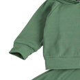 thumbnail image 3 of Newborn Baby 2-piece Long Sleeve Solid Color Hoodie and Pants Outfit Set, 3 of 7