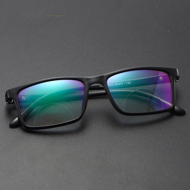 Gafas de lectura de doble uso, de cerca y de lejos, con luz dual, gafas antiluz azul multifuncionales, parasol HD, espejo con luz antigua