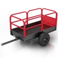thumbnail image 1 of BeesClover Heavy-Duty ATV/UTV Dump Trailer, 1700LB Capacity Steel Utility Cart with Hand/Foor-Operated Dumping Mechanism, 1 of 8