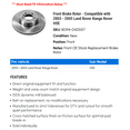 thumbnail image 2 of Front Brake Rotor - Compatible with 2003 - 2005 Land Rover Range Rover HSE 2004, 2 of 2