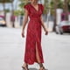 thumbnail image 3 of Gibobby Vestidos Casuales para Mujer Vestidos casuales de verano para mujer Vestido de manga corta con estampado de flores Vestido casual de playa(Rojo,XL), 3 of 5