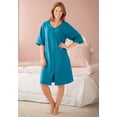 thumbnail image 5 of Dreams & Co. Plus Size Short French Terry Zip-Front Robe, 5 of 6