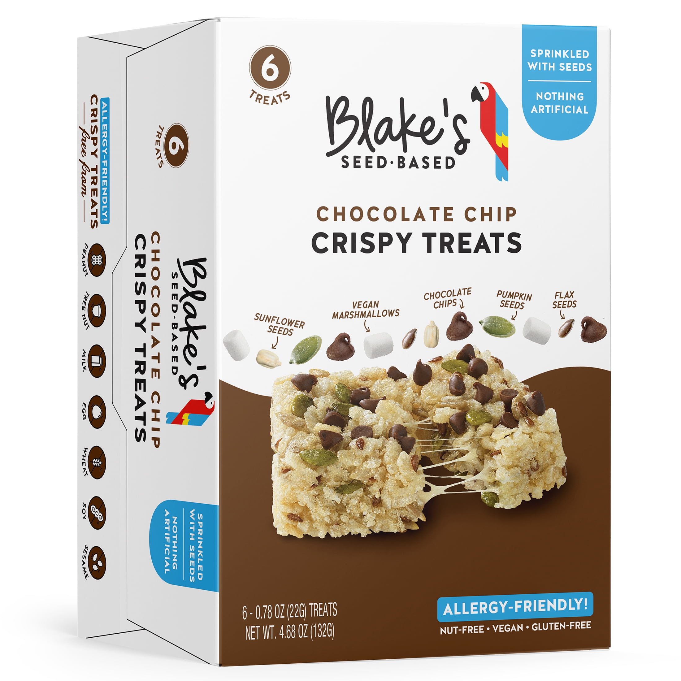 Blake’s Seed Based Crispy Treats — Chocolate Chip 6ct, Top 9 Allergen Free