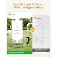 thumbnail image 3 of Wedding Welcome Sign Stand, Welcome to our Wedding Sign Holder, Easel Stand for Sign Poster With Design Bundle & Ground Stakes & Leather Sign Hanging Straps, Linen Sign Stand for Wedding Decor, 3 of 6