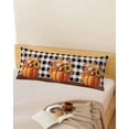 thumbnail image 5 of Fall Pumpkins Throw Pillow Covers, Thanksgiving Sunflowers Leaves Retro Palid Soft Breathable Pillow Cases with Zipper for Sleeping, Long Body Pillowcases for Couch Bed Sofa Chair 20x60 Inches, 5 of 6