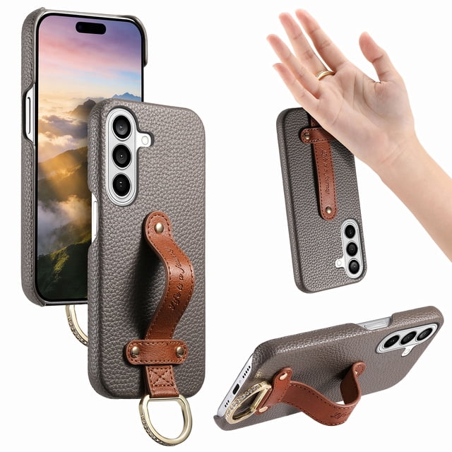 FOXDOCK Case for Samsung Galaxy S26 Pro with Adjustable Stand, Anchor Ring and Advanced Protection - Grey