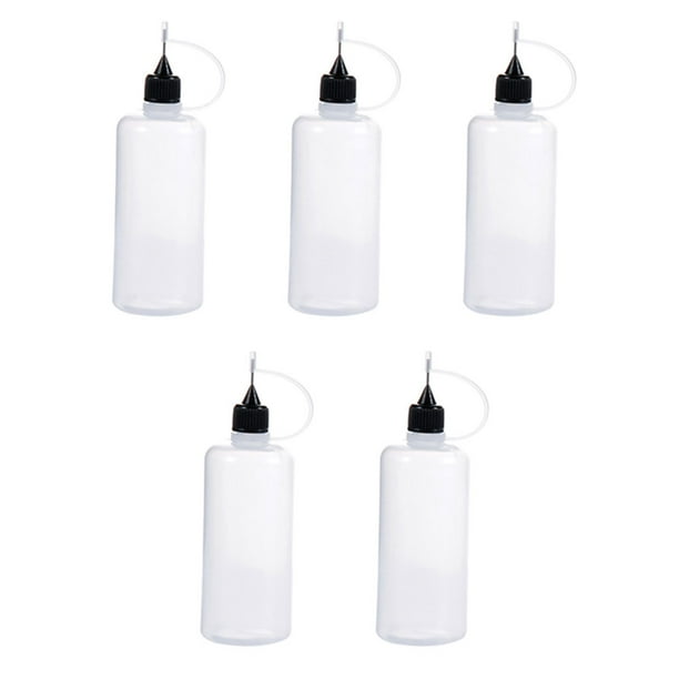Bewildely 5 unids/lote, caja de almacenamiento de botellas de plástico práctica de presión precisa, buen sellado, jarrones de gran capacidad, papel DIY Juguetes de construcción Negro 100ml Bewildely FN010725-16