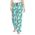 thumbnail image 1 of Balery Cartoon Llamas Pantalones de pijama para mujer, pijamas ultraligeros, pantalones de estar por casa-Large, 1 of 6