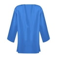 thumbnail image 5 of Scyoekwg Cardigans for Women Trendy 3/4 Sleeve Casual Lightweight Solid Color Open Front Medium Length Sleeve Cardigan Loose Cardigan(Blue,XL), 5 of 5