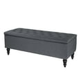 thumbnail image 5 of ABBLE W 45 in. x H 17.3 in. Gray Fabric Upholstered Storage Bench with Button-Tufted Seat, 5 of 7