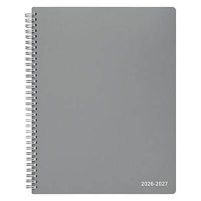 2026–2027 Staples 8.5" x 11" Academic Weekly and Monthly Planner, Gray (ST63502-27)